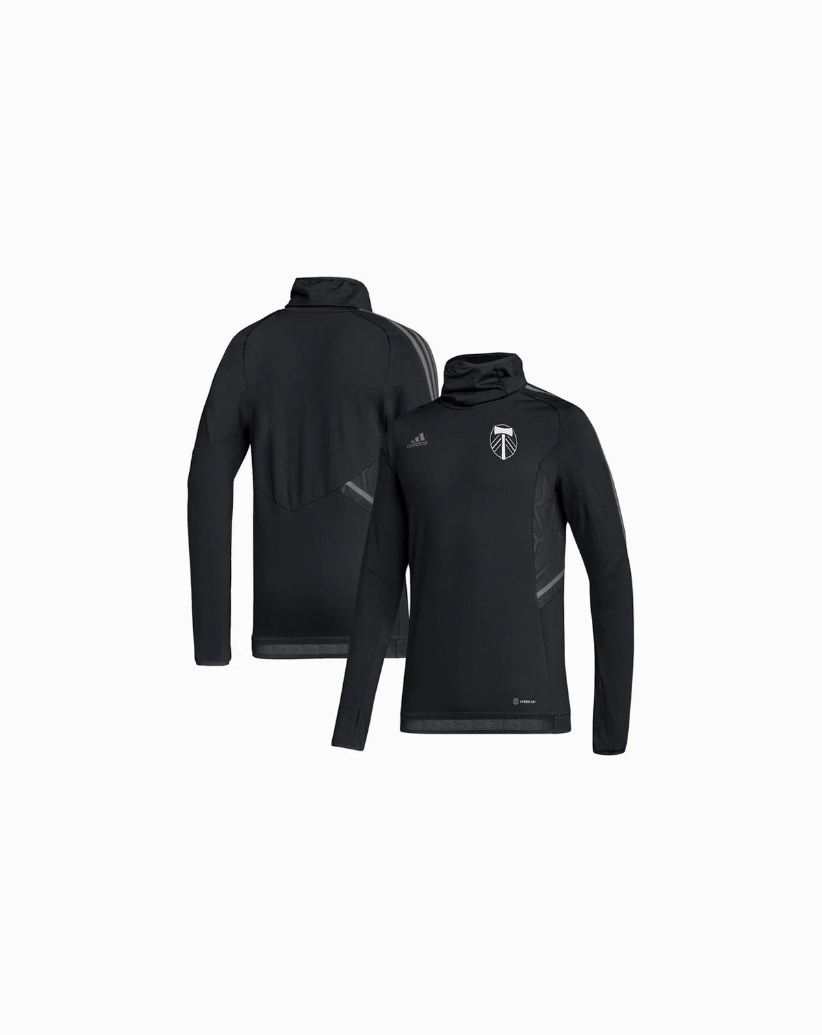 Men's Black Portland Timbers COLD.RDY Raglan Warmup Pullover Jacket