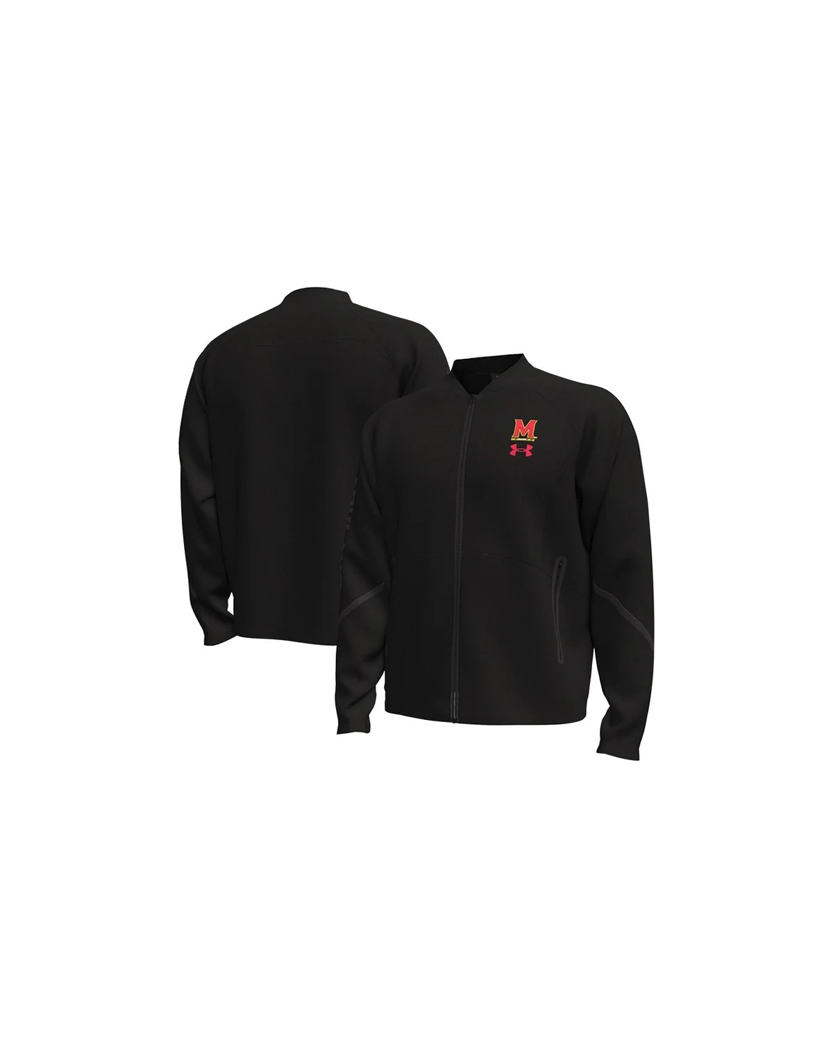 Men's Black Maryland Terrapins Unstoppable Full-Zip Bomber Jacket