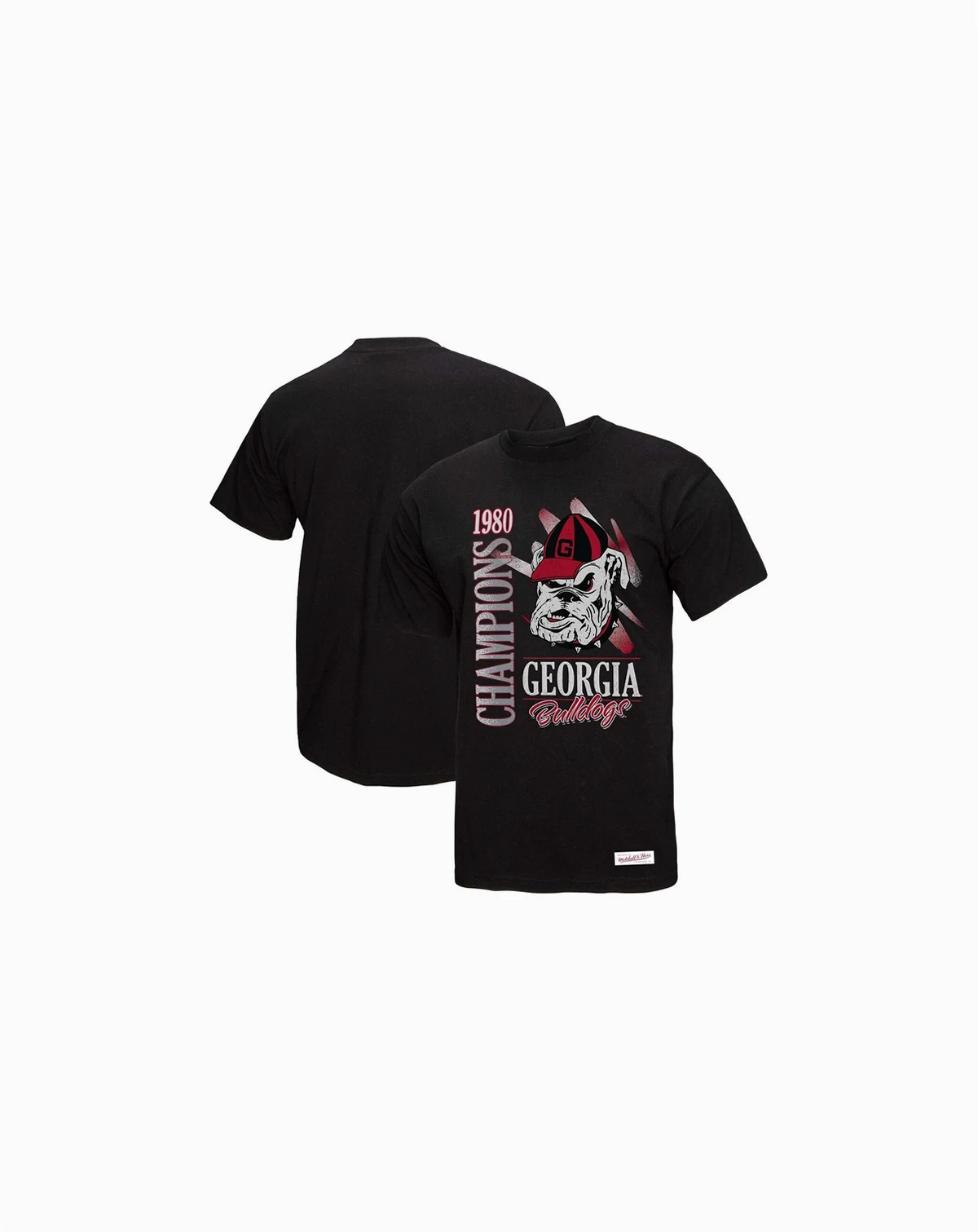 Men's Black Georgia Bulldogs Retro Brush Mineral Wash T-Shirt