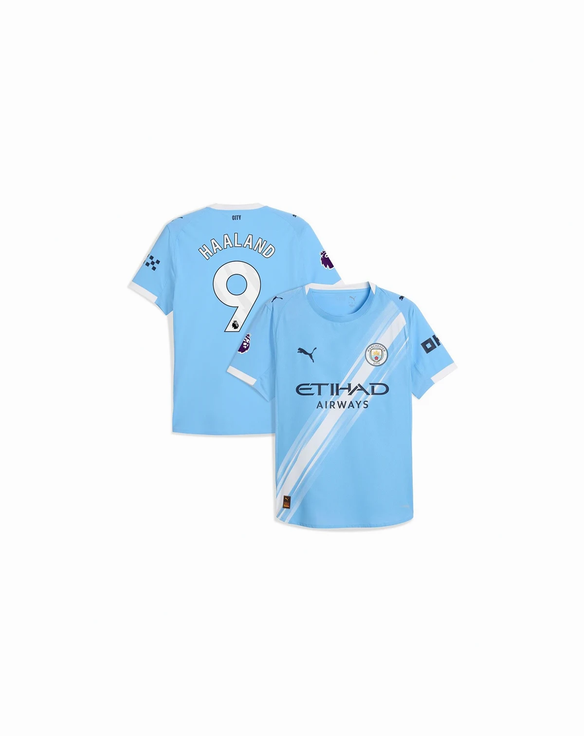 Men's Erling Haaland Sky Blue Manchester City 2025/26 Home Authentic Player Jersey