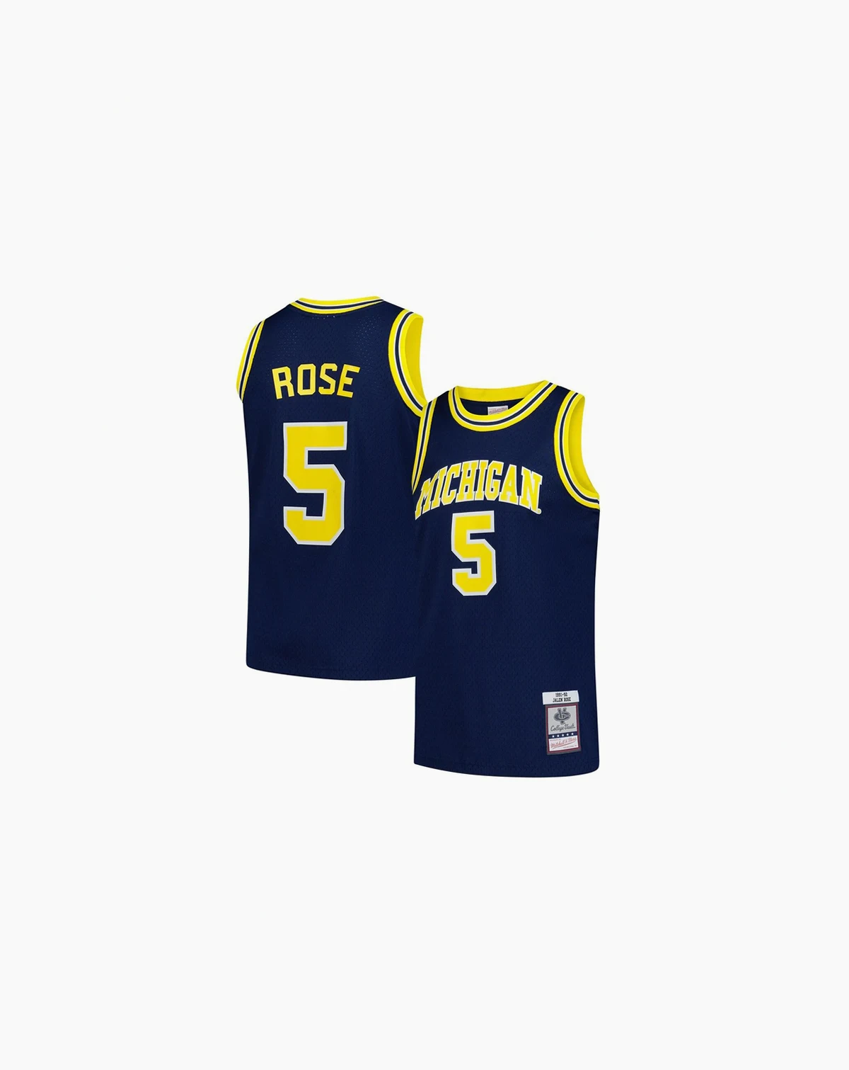 Men's Jalen Rose Navy Michigan Wolverines 1991/92 Swingman Jersey