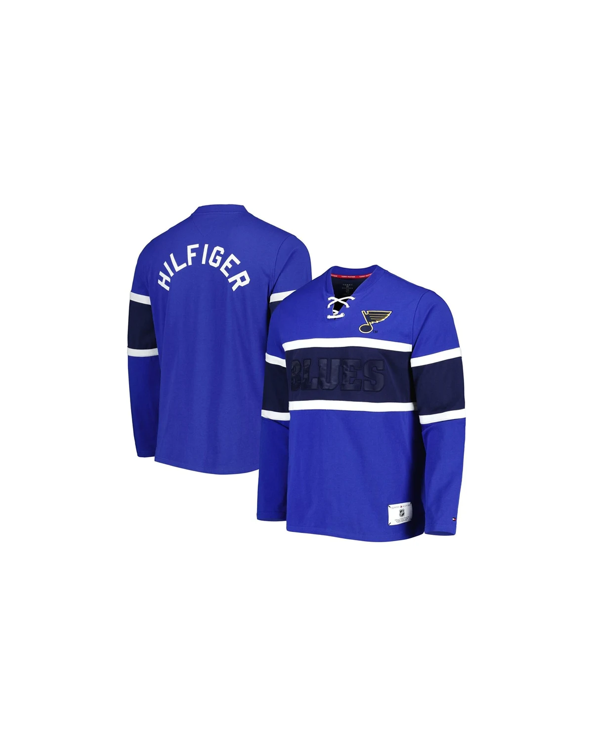 Men's Blue St. Louis Blues Walter Lace-Up Long Sleeve Top