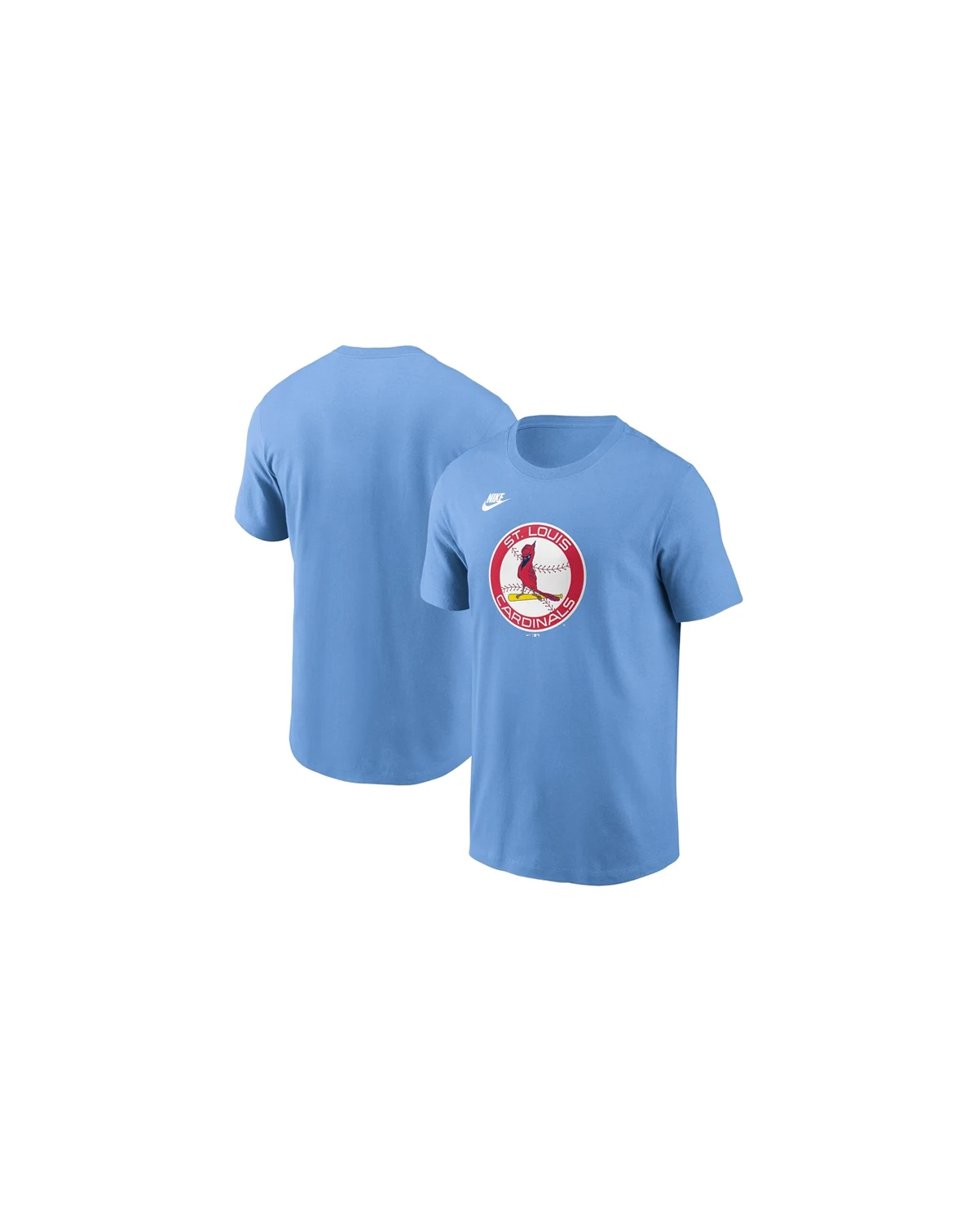 Men's Light Blue St. Louis Cardinals Cooperstown Collection Team Logo T-Shirt