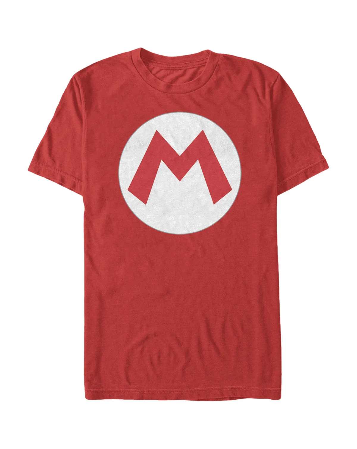 Nintendo Men's Super Mario Big M Logo Costume Short Sleeve T-Shirt
