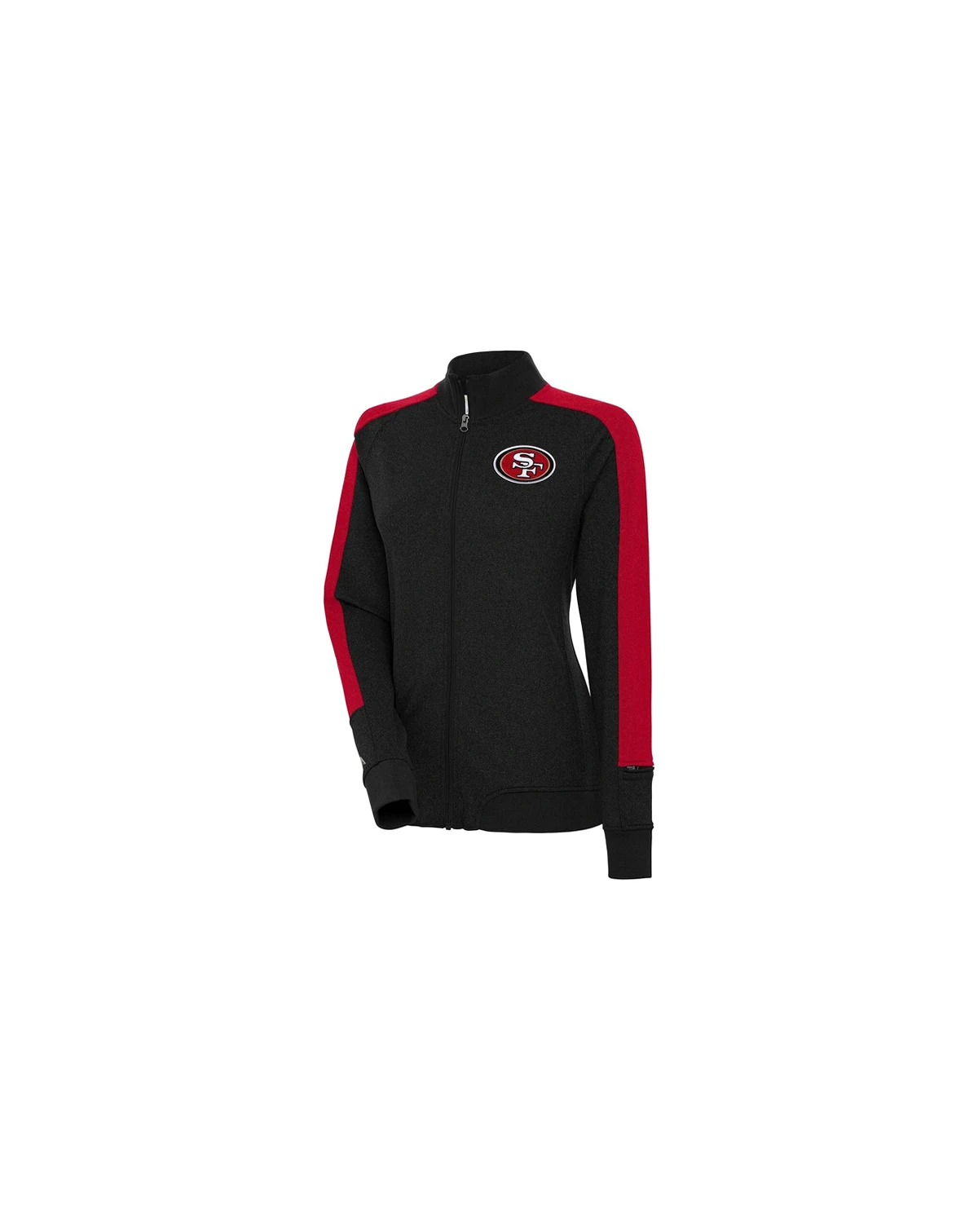 Women's Black San Francisco 49ers Strike Full-Zip Track Jacket