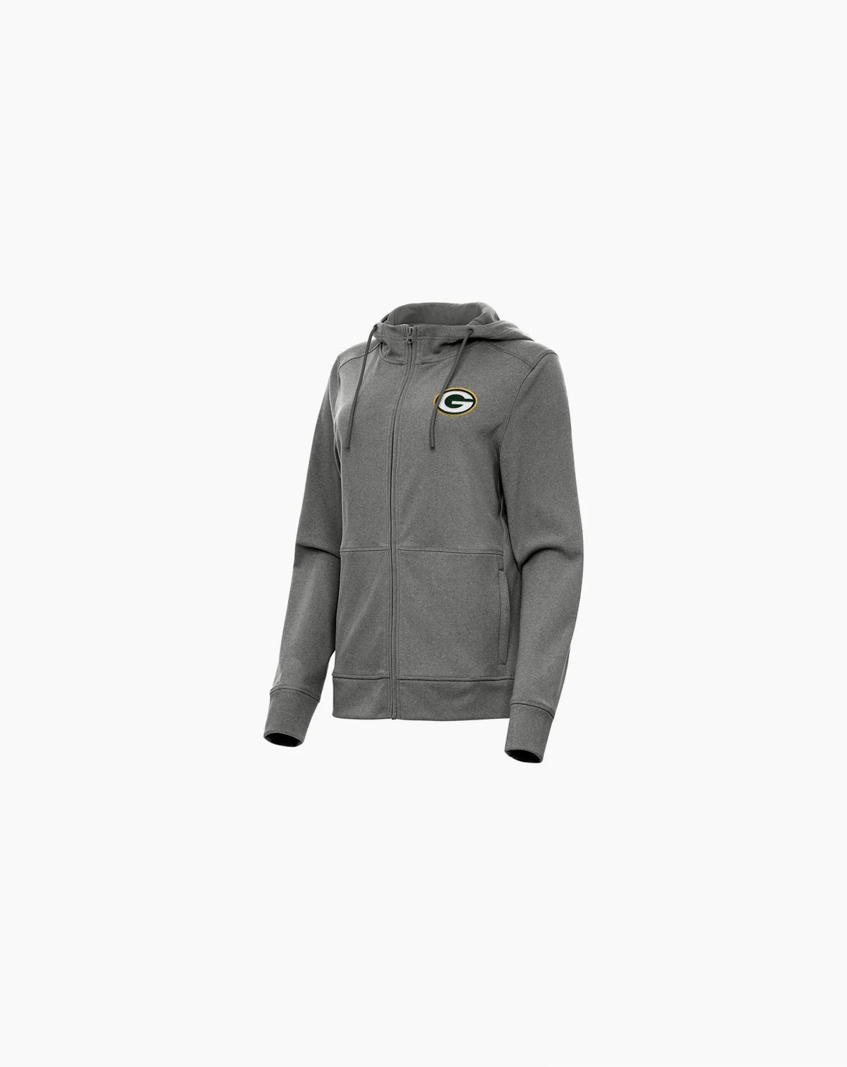 Women's Heather Charcoal Green Bay Packers Seeker Full Zip Hoodie Jacket