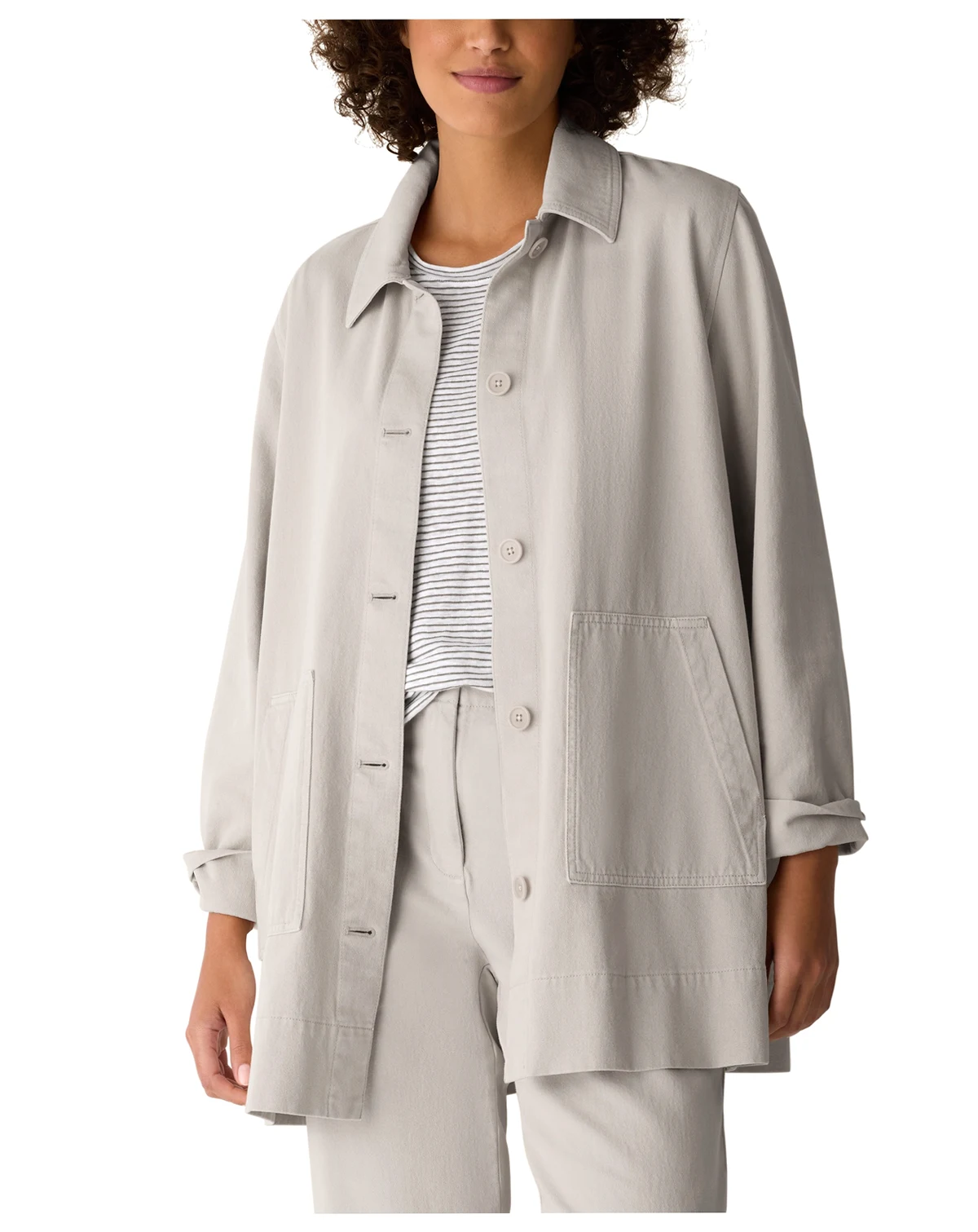 Women's Classic Collar Button-Front Jacket