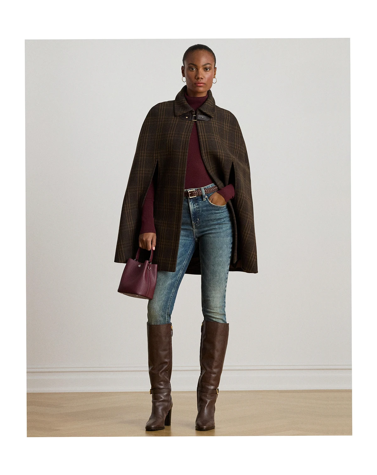 Women's Wool-Blend Cape Coat