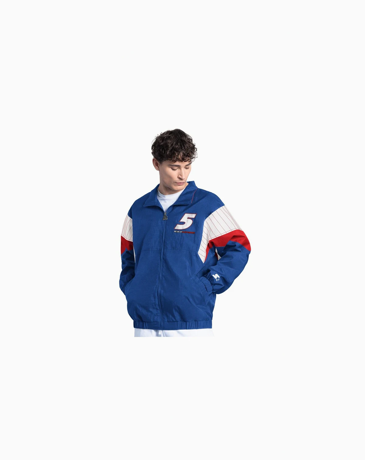 Men's Royal/Red Kyle Larson HendrickCars.com Yard Line Full-Zip Jacket
