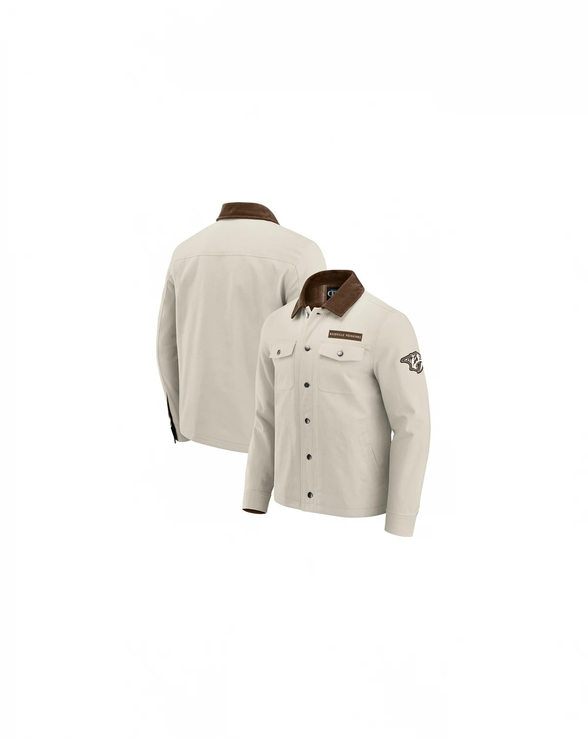 Darius Rucker Collection by Men's Tan Nashville Predators Midweight Canvas Full-Button Jacket