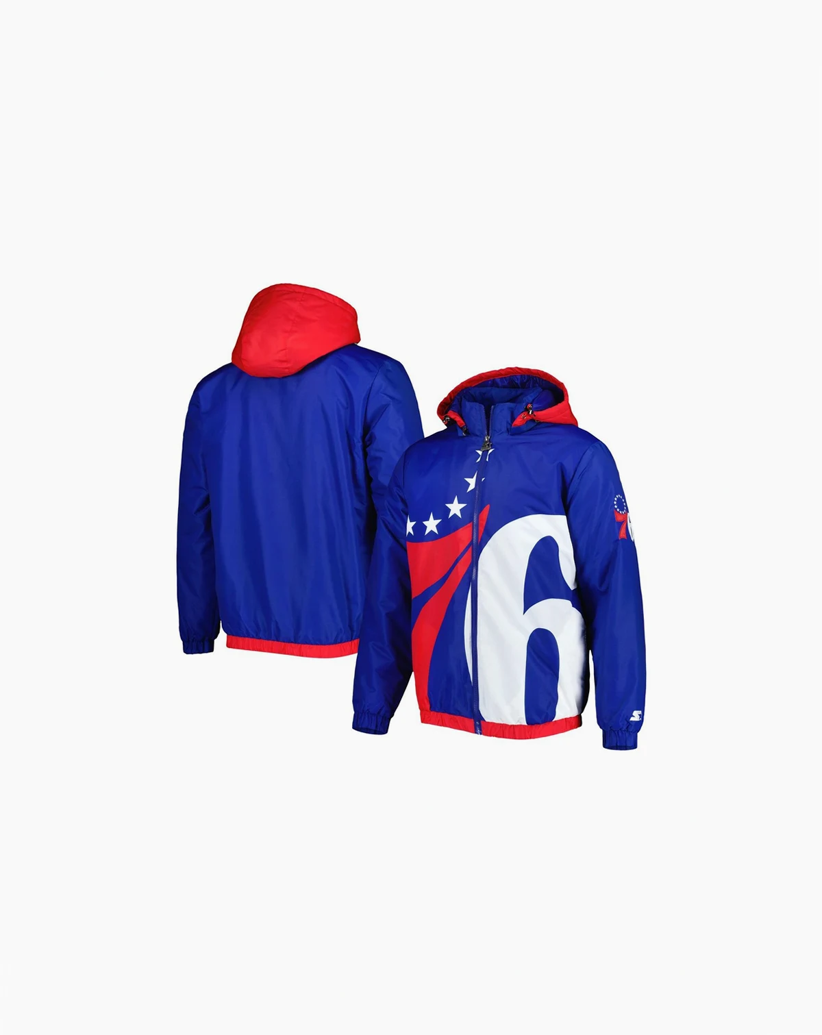 Men's Royal Philadelphia 76ers The Triple Double Full-Zip Hoodie Jacket