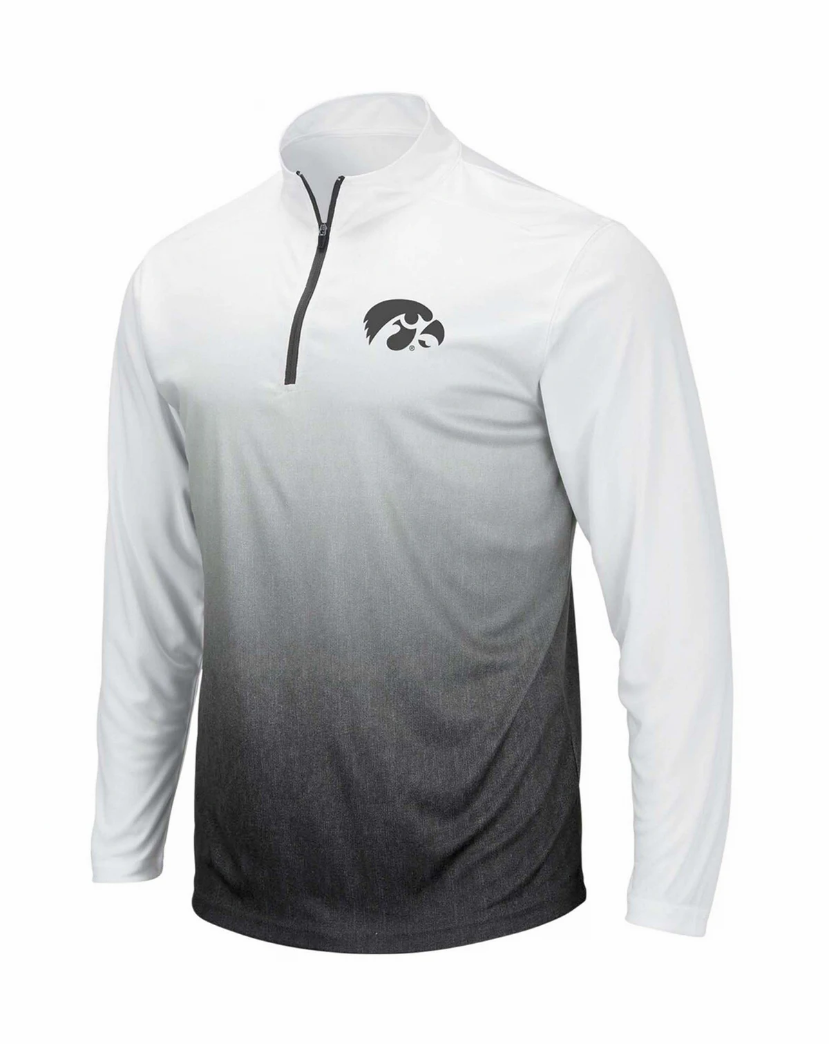 Men's Gray Iowa Hawkeyes Magic Team Logo Quarter-Zip Jacket