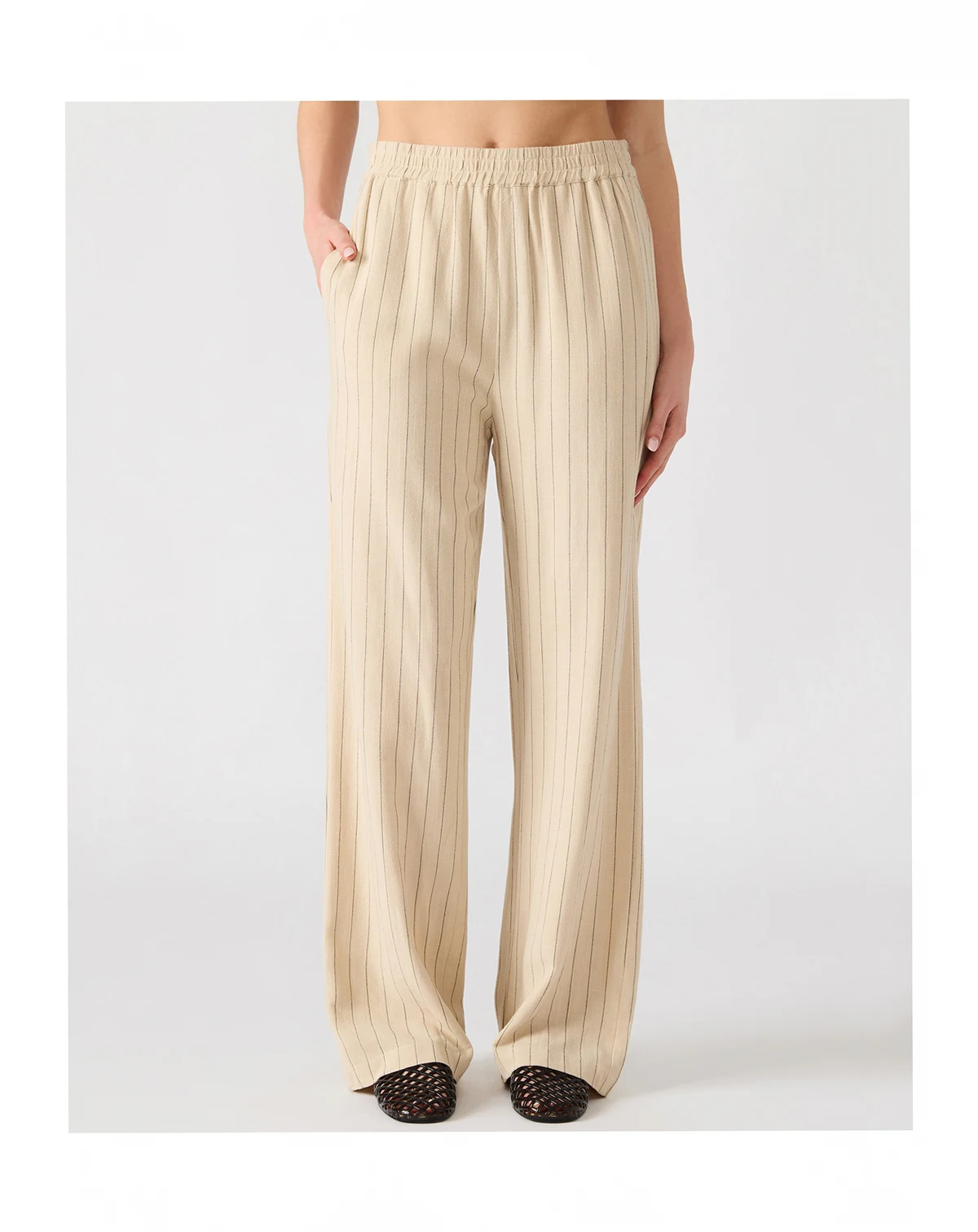 Women's Venetia Striped Pull-On Pants