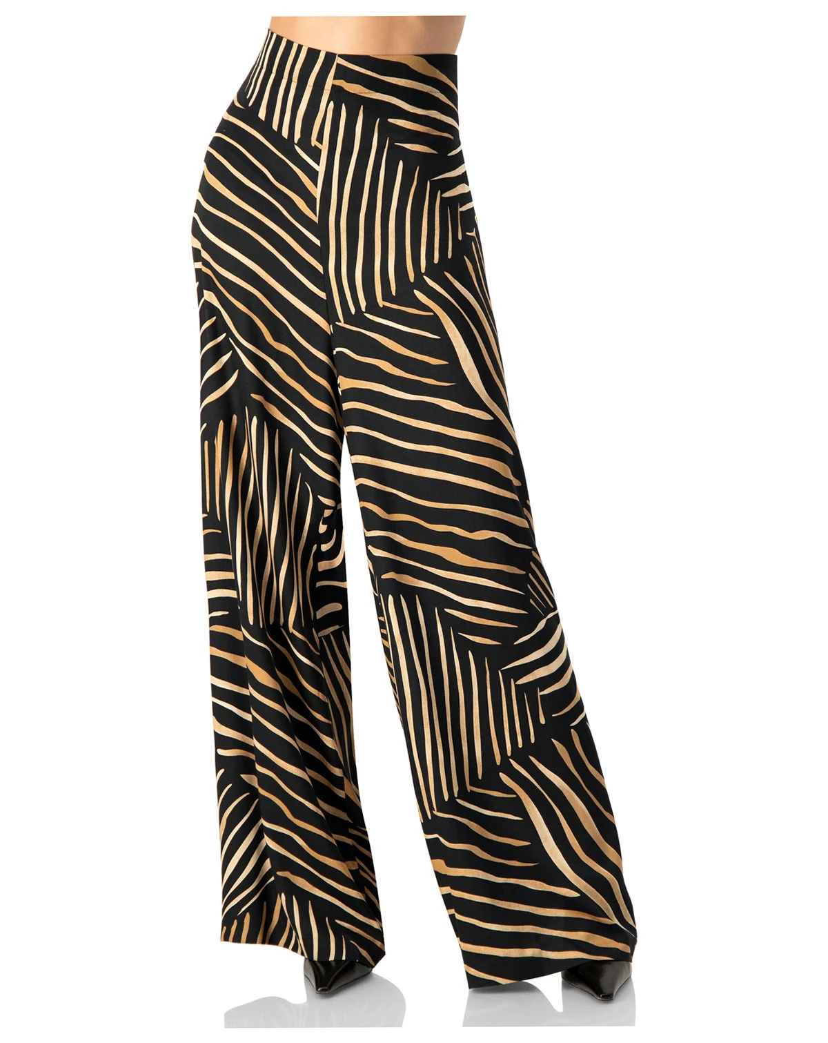 Women's Wide-Leg Patterned Trousers