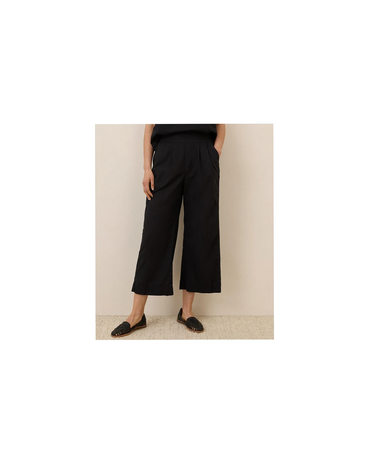 Women's Organic Cotton Canopy Linen Blend Pleated Trouser