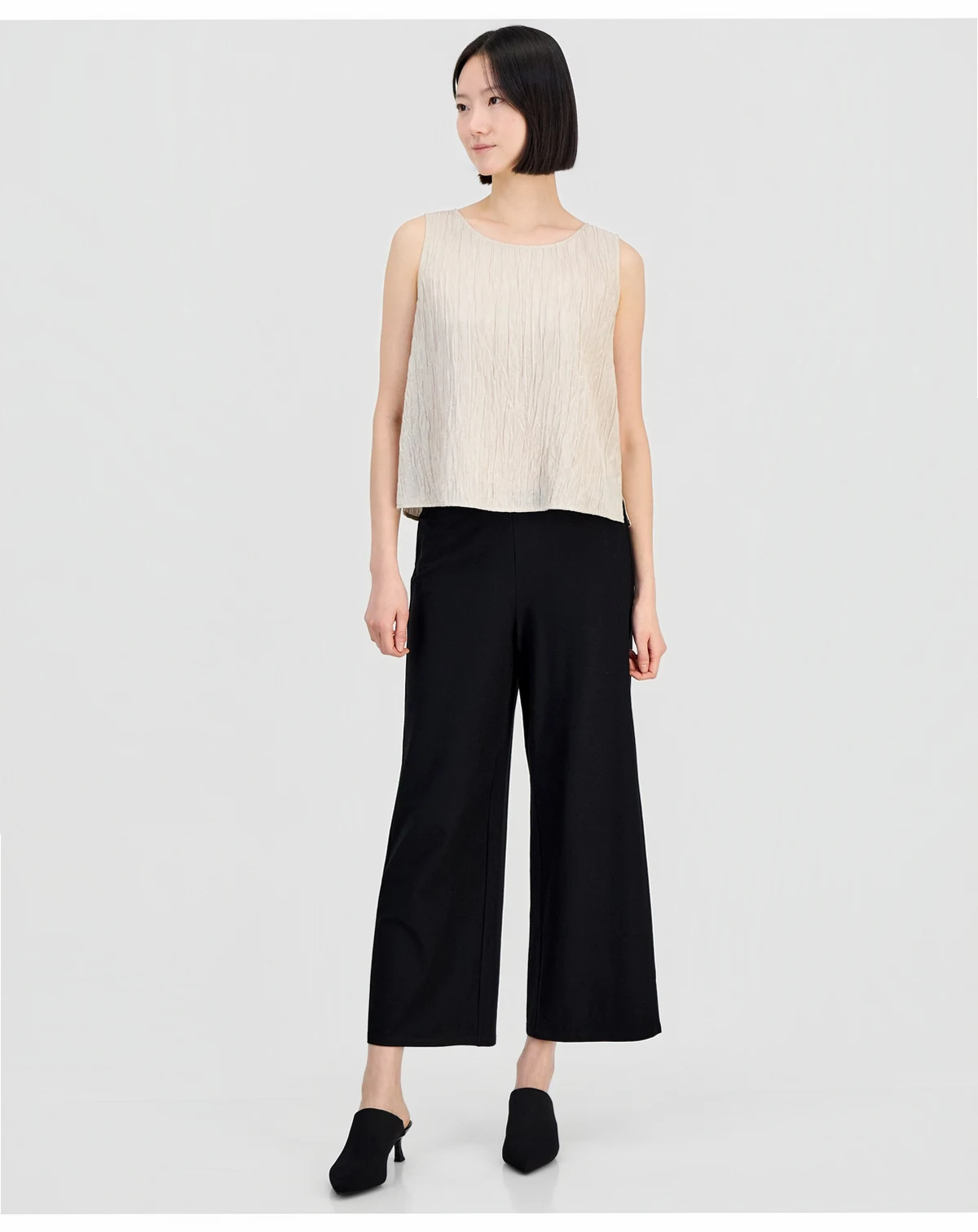 Women's Cotton Terry Wide Ankle Pants