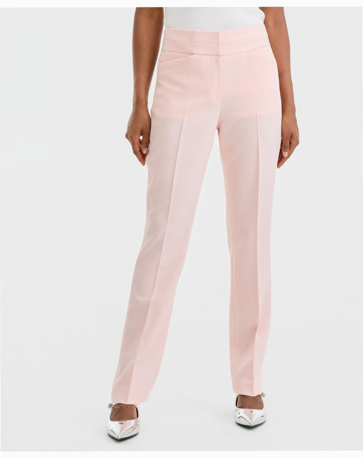 Petite Bell-Bottom Mid-Rise Pants