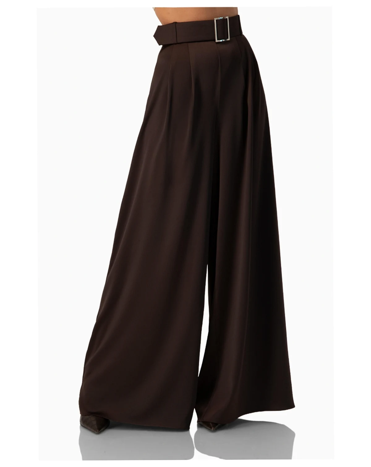 Women's Wide-Leg Satin Trousers