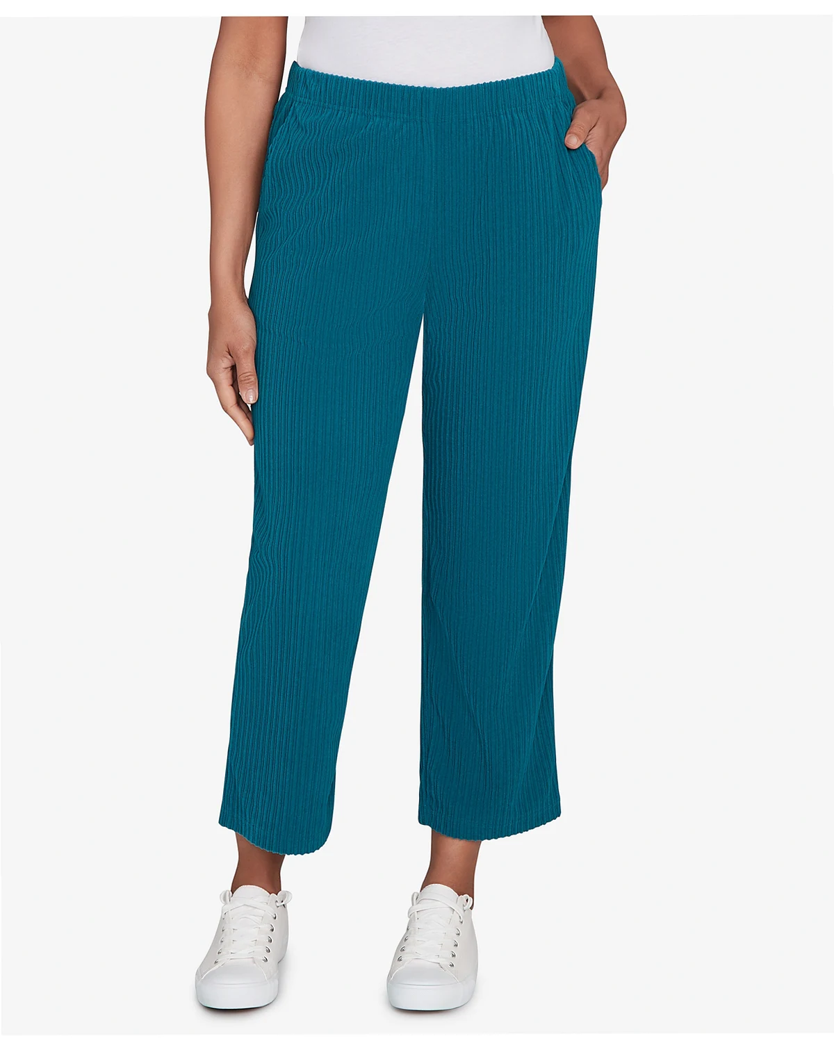 Petite Lake Champlain Ribbed Knit Ankle Pants