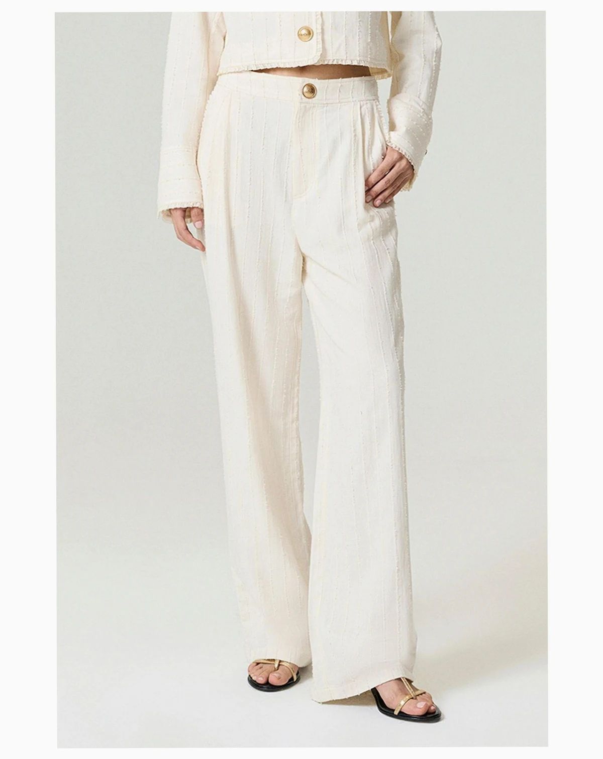 Women's Ruffle Trim Detailed Pants