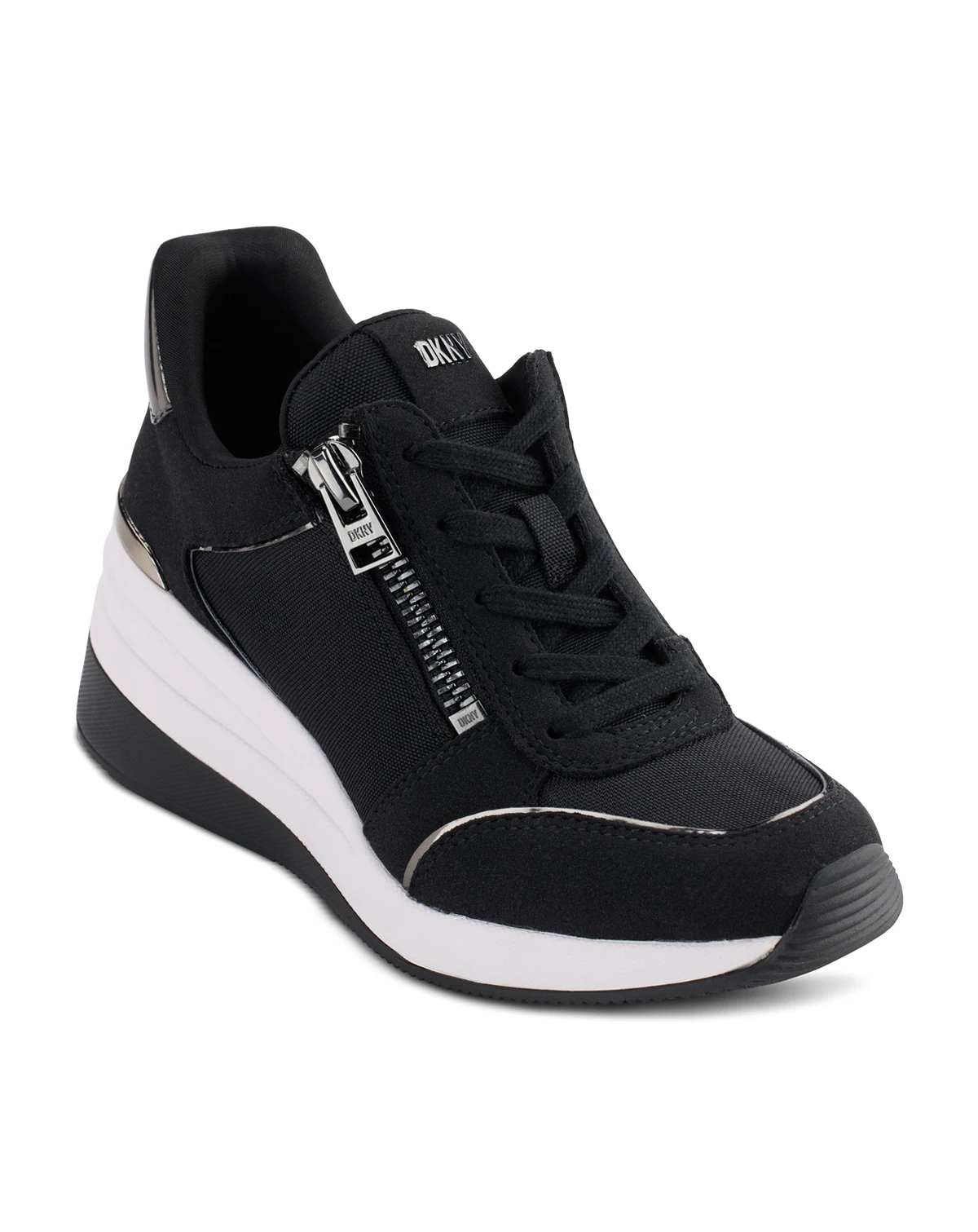 Kaden Lace-Up Zip Wedge Sneakers