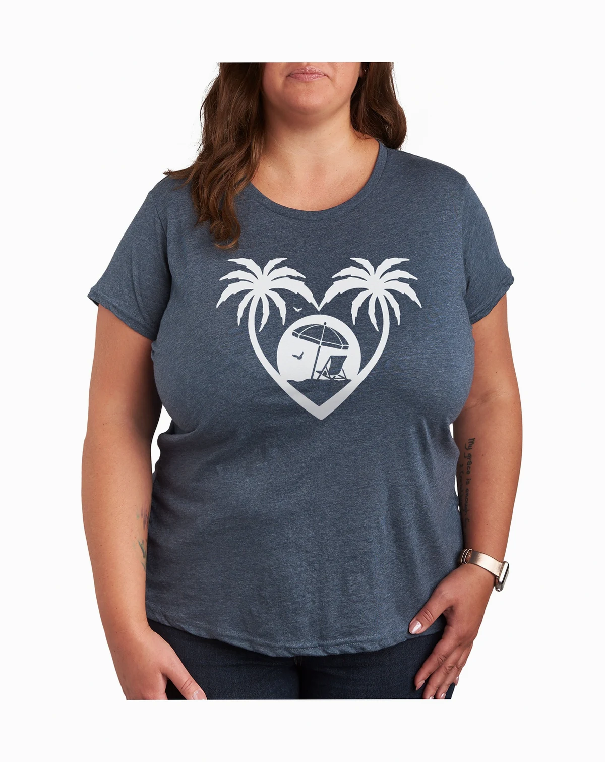 Trendy Plus Size Palm Tree Graphic T-Shirt
