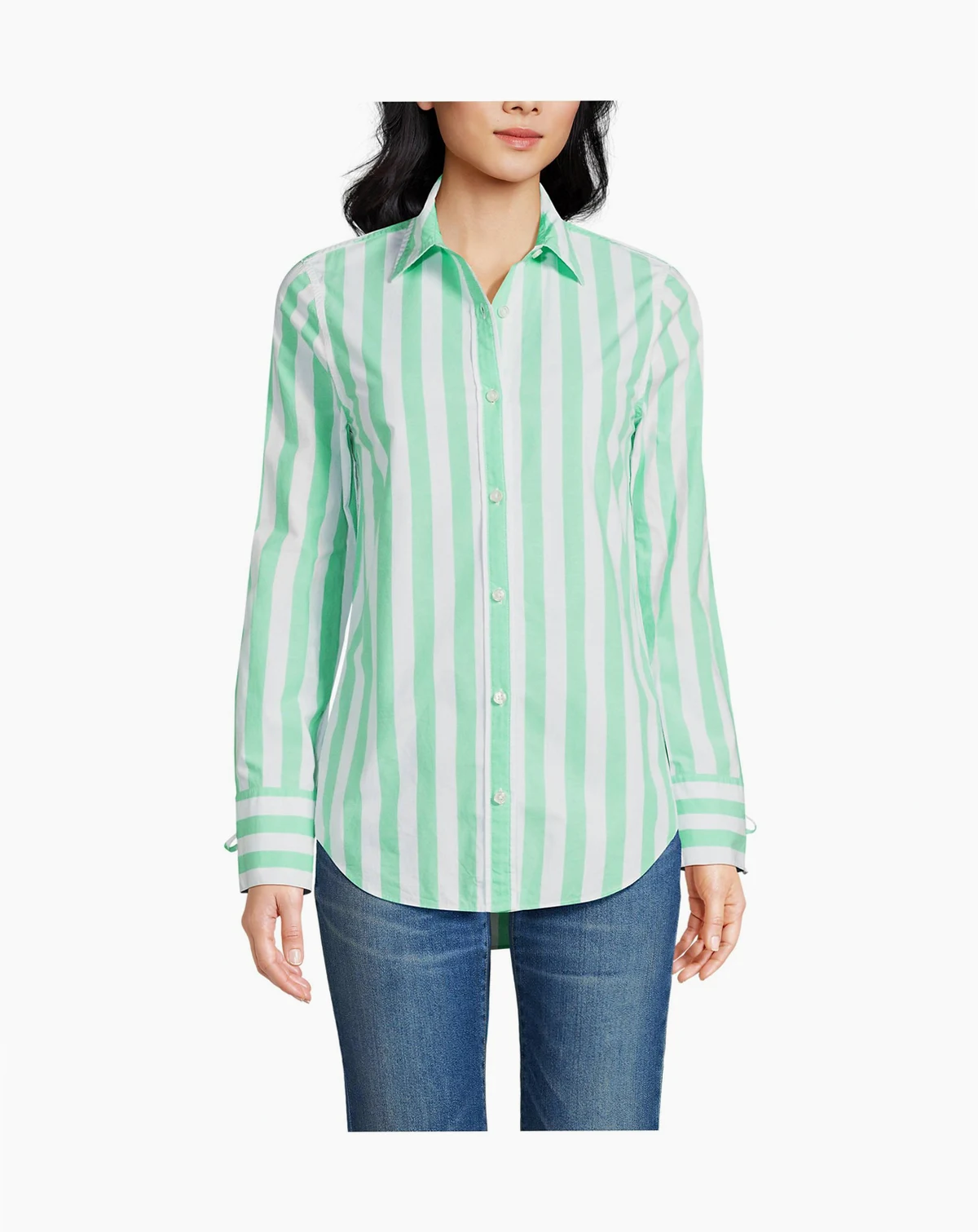Women's Poplin Tie Sleeve Shirt