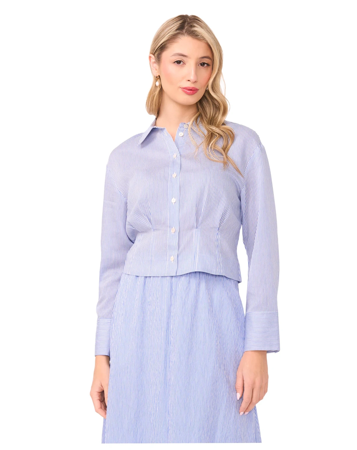 Women's Collared Neck Long-Sleeve Top