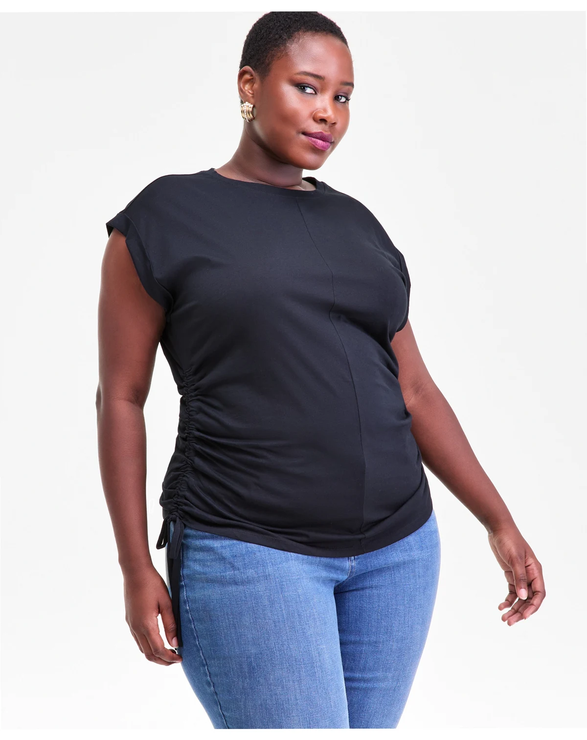 Plus Size Drawstring-Hem Tank, Macy's Exclusive