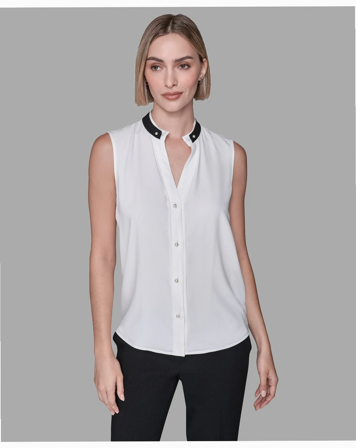 Women's V-Neck Button Down Top