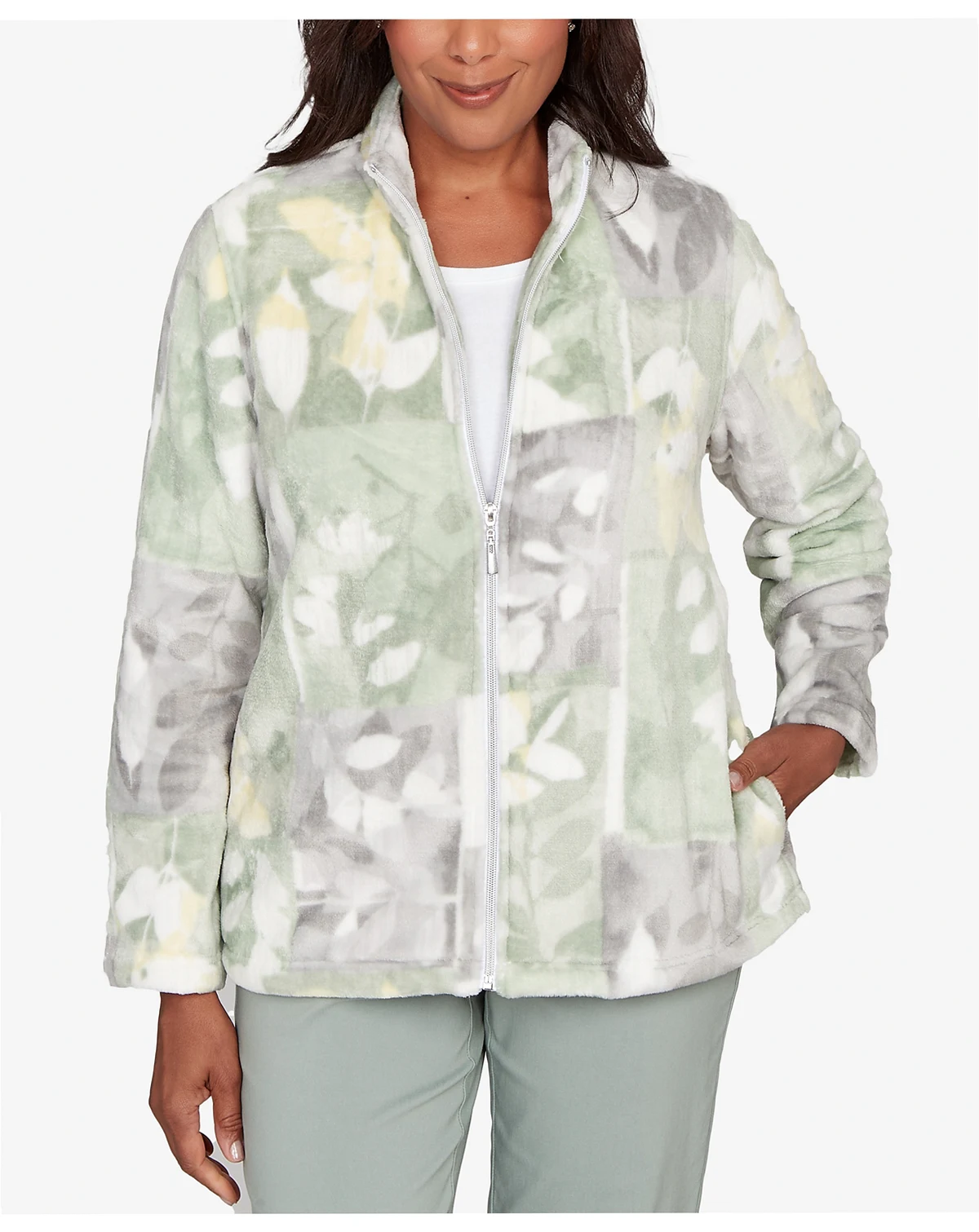 Stockbridge Leaf Patchwork Cozy Knit Jacket