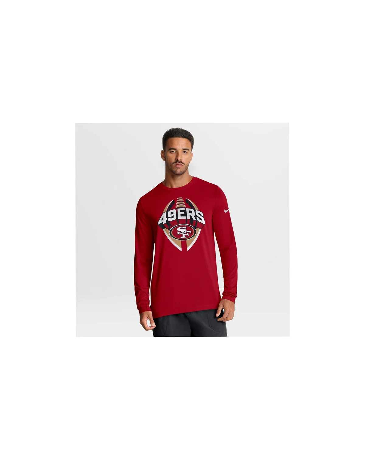 Men's Scarlet San Francisco 49ers Primetime Legend Icon Performance Long Sleeve T-Shirt