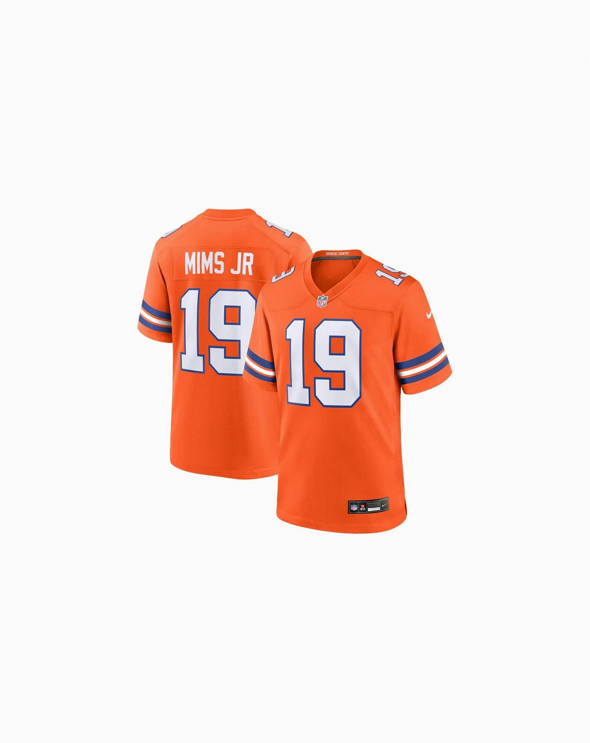Men's Marvin Mims Jr Orange Denver Broncos Mile High Collection 1977 Throwback Player Game Jersey