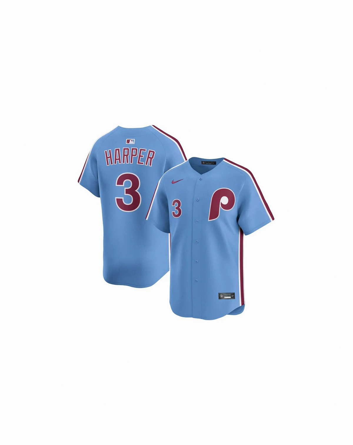 Men's Bryce Harper Light Blue Philadelphia Phillies Alternate Limited Player Jersey