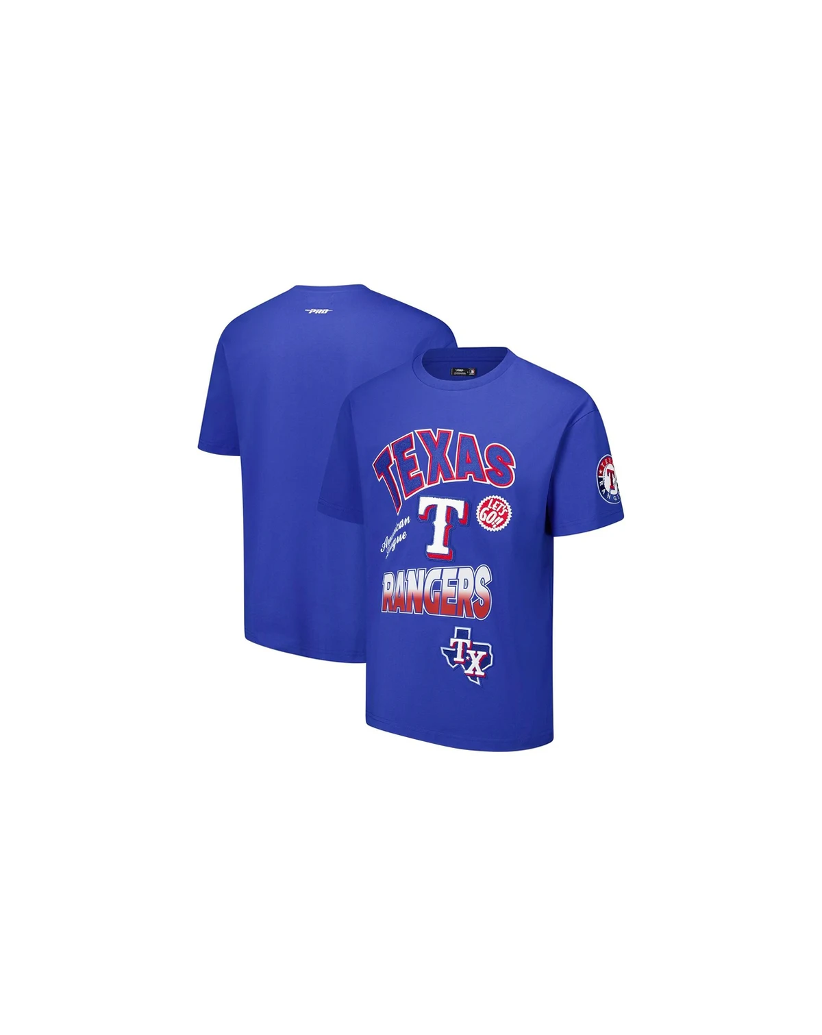 Men's Royal Texas Rangers Turn It Up Dropped Shoulder T-Shirt