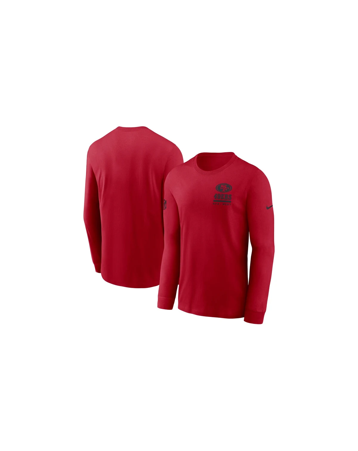 Men's Scarlet San Francisco 49ers Sideline Performance Long Sleeve T-Shirt