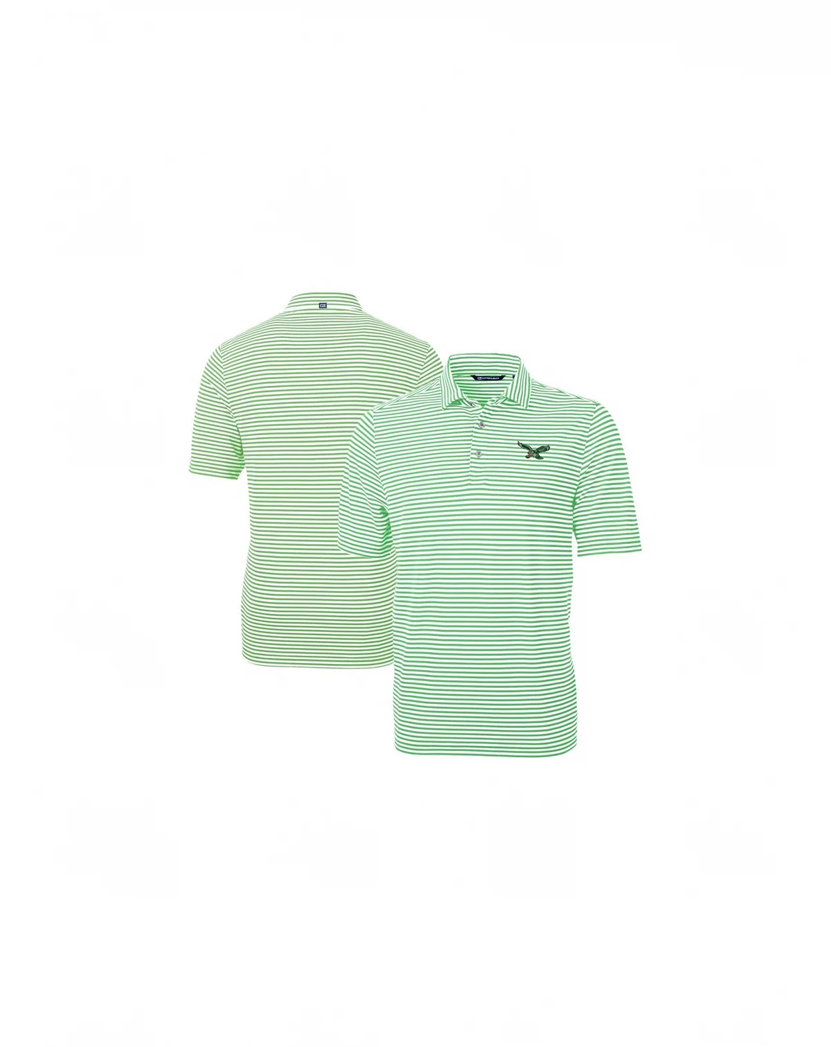 Men's Kelly Green Philadelphia Eagles Virtue Eco Pique Stripe Polo