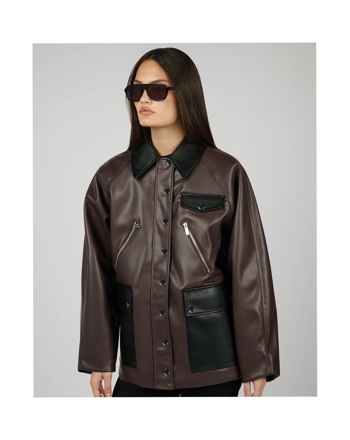 Women's Cocoon Leather Jacket