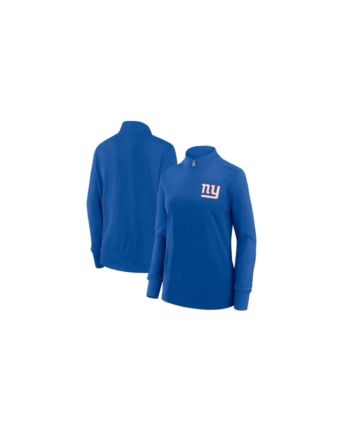 Women's Royal New York Giants Velocity Quarter-Zip Jacket