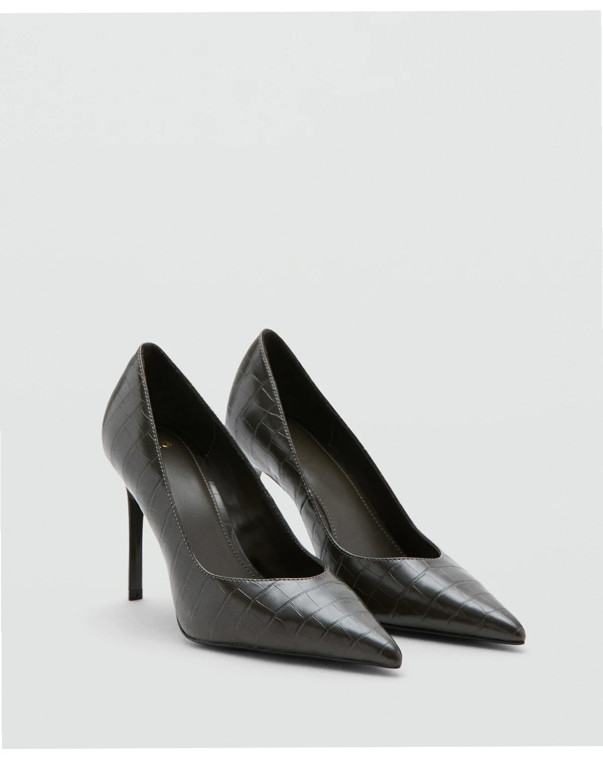 Women's Croc-Effect Heeled Shoes