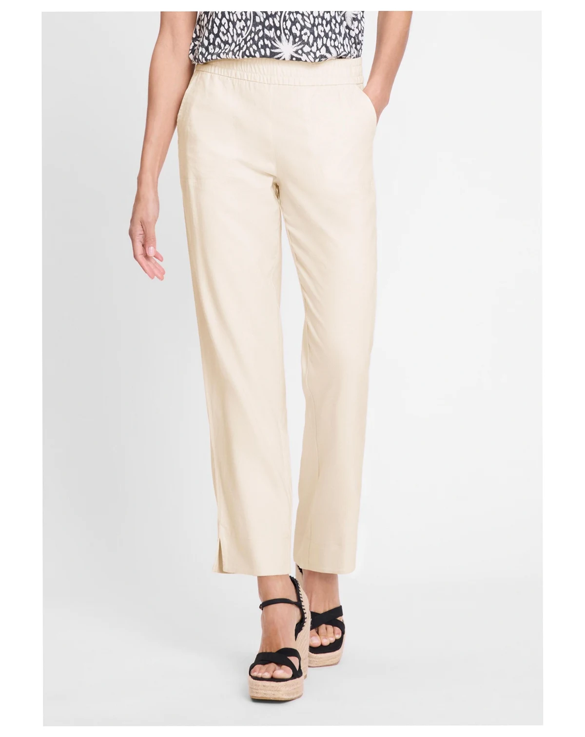 Women's Mona Fit Linen Blend Pull-On Pant