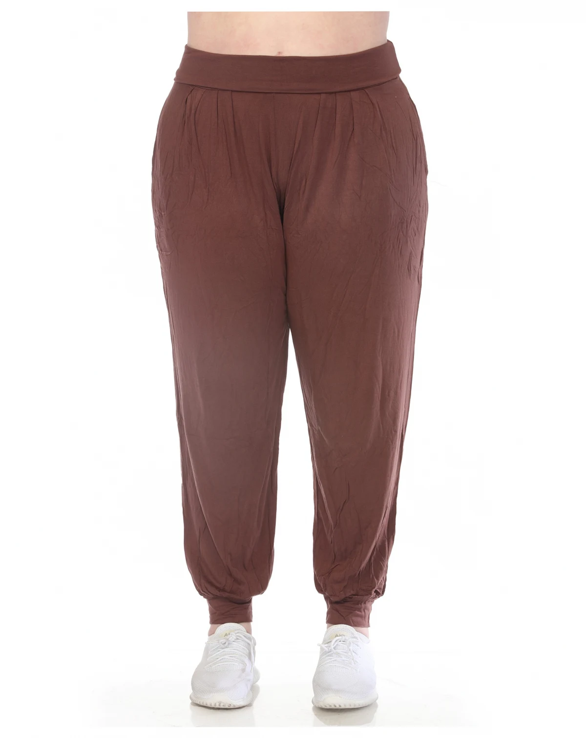 Plus Size High-Waist Pleated Lounge Pants