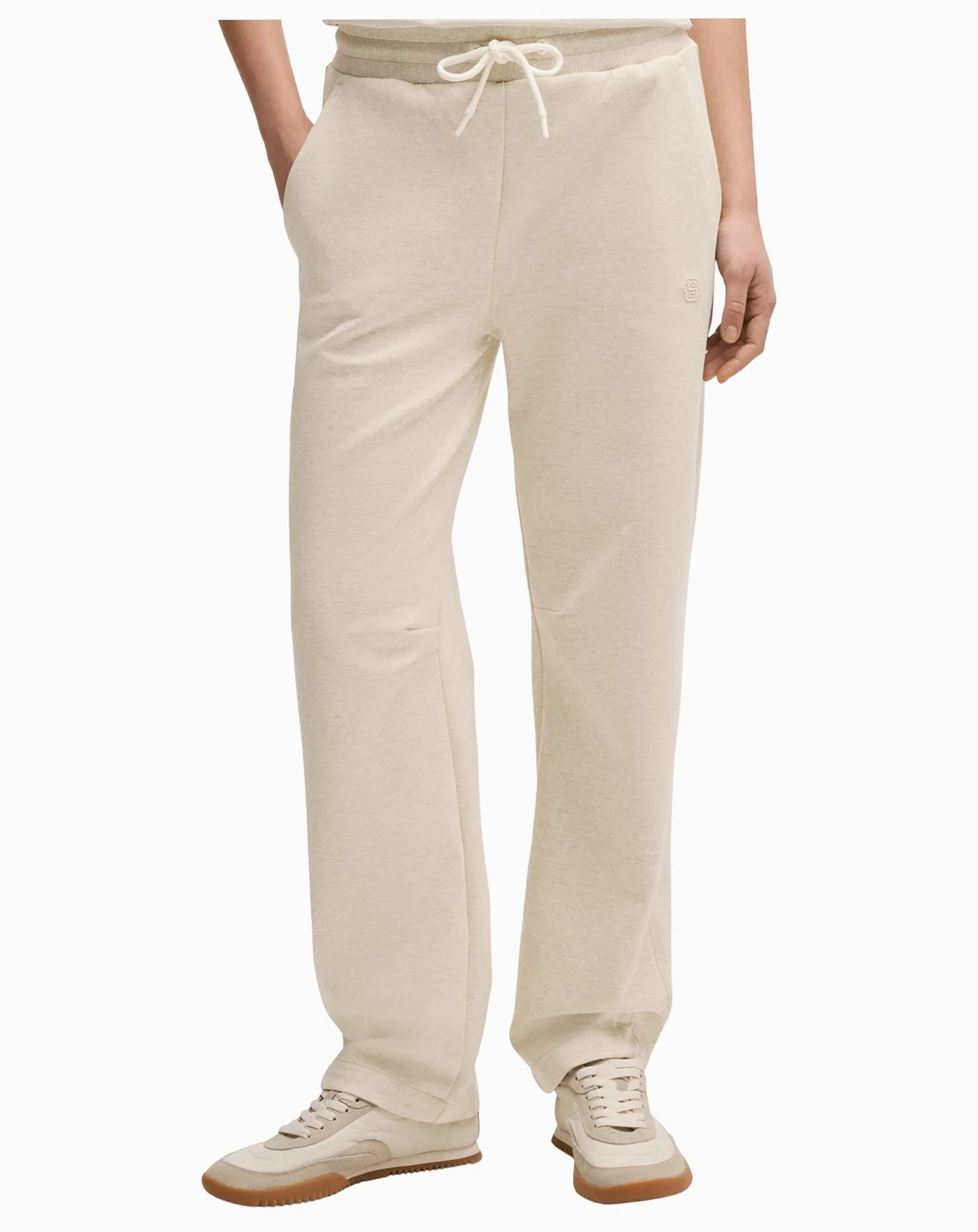 Women's Cropped Cotton-Blend Tracksuit Pants