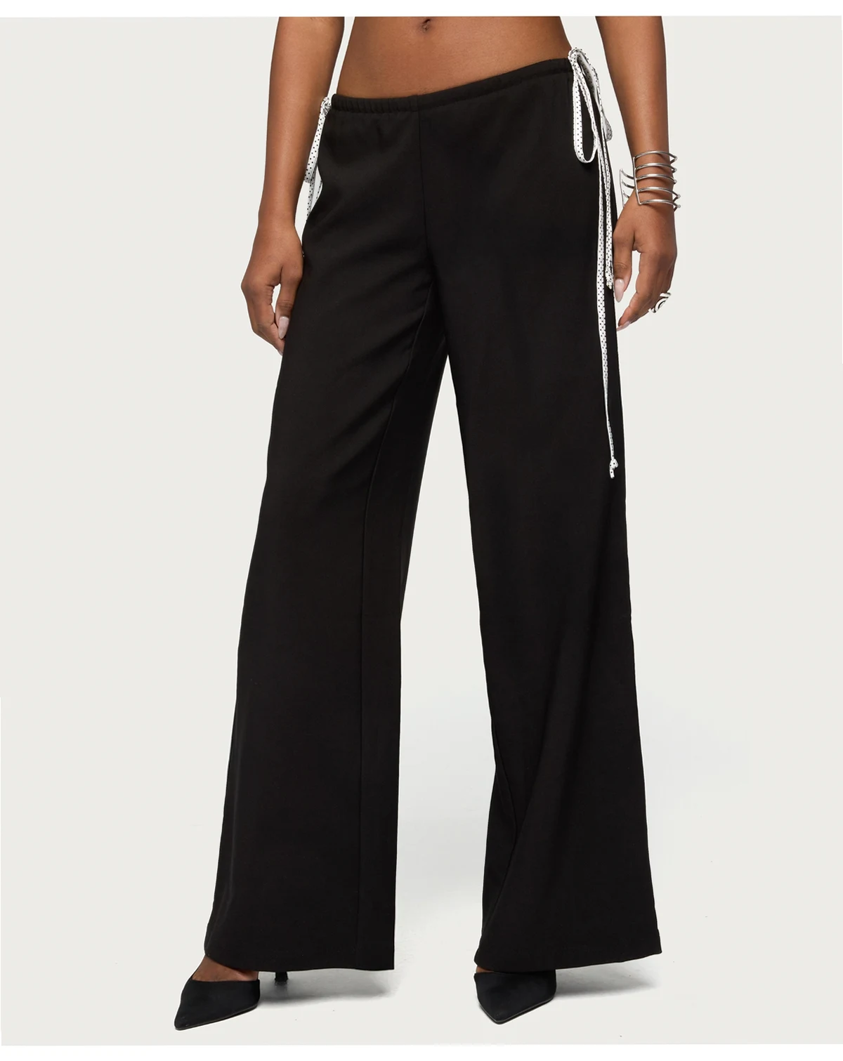 Women's Mikah Dotted Ribbon Wide Leg Pants