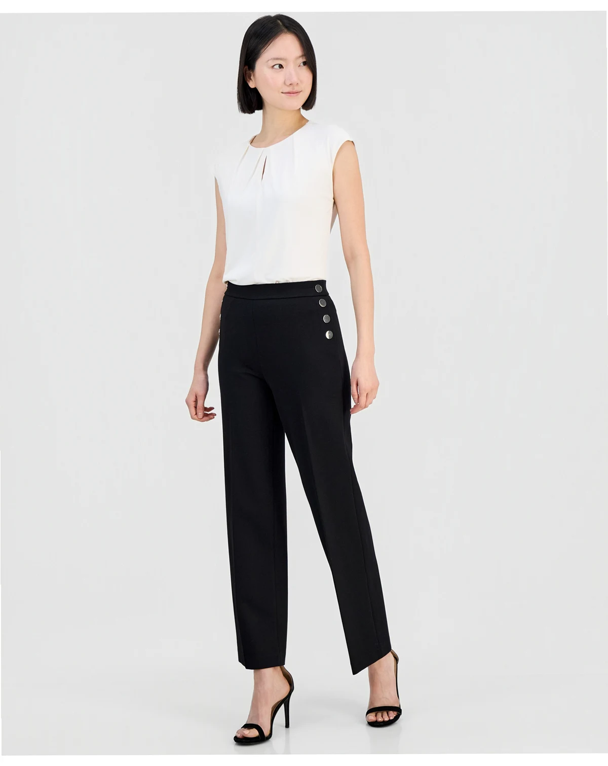 Petite Wide-Leg Sailor Pants