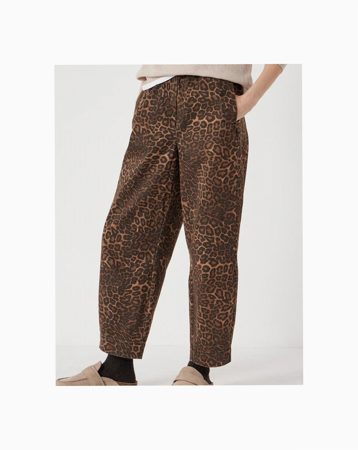 Women's Jack Barrel Leg Pull On Cotton Pants