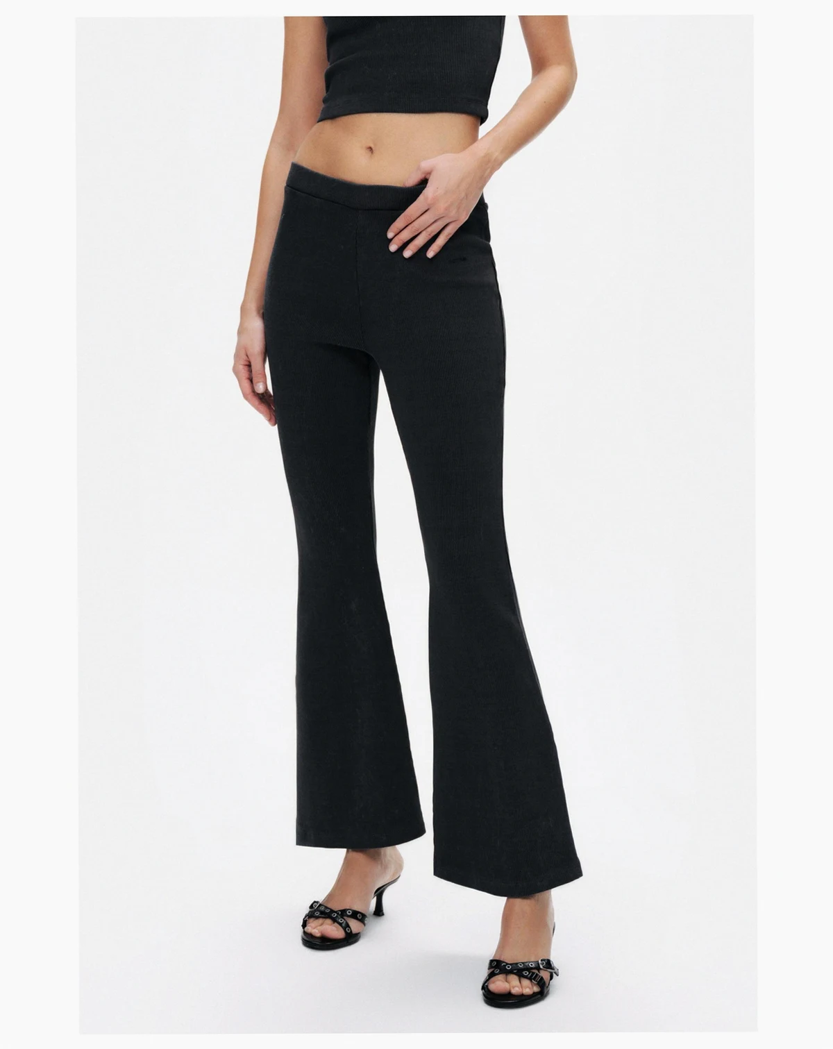 Women's Ribbed Flared Pants