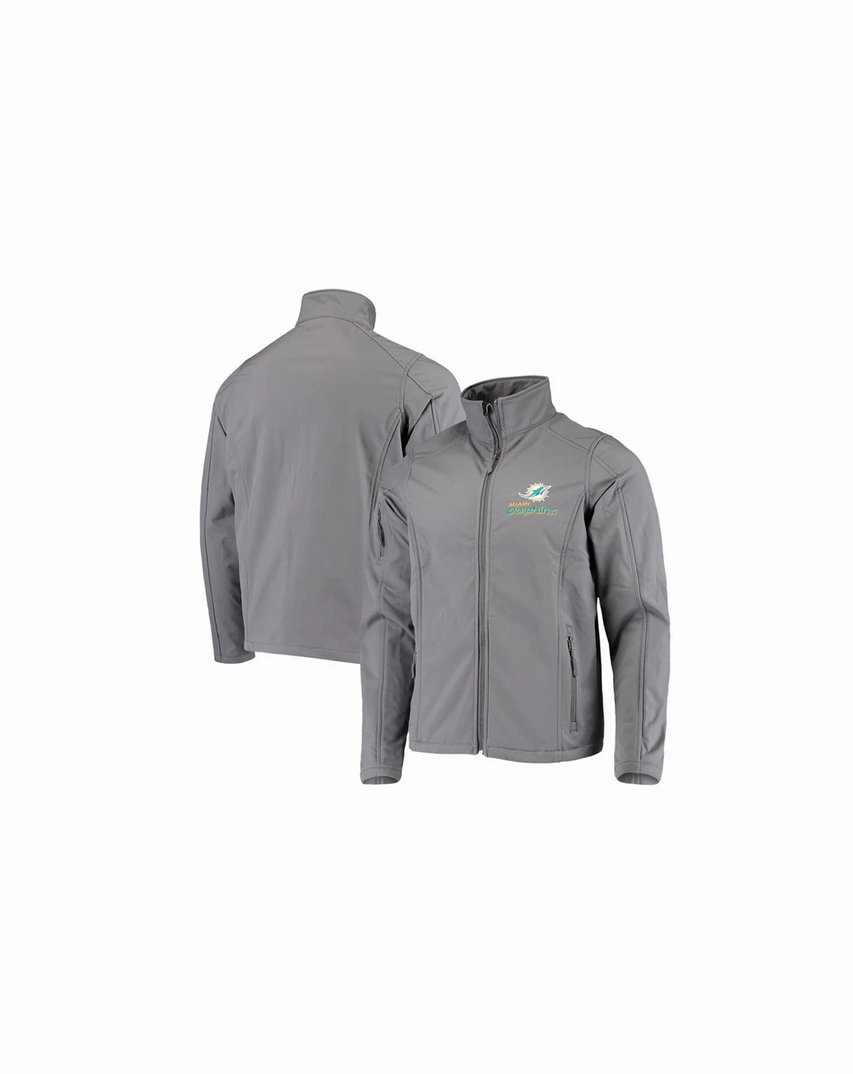 Men's Charcoal Miami Dolphins Sonoma Softshell Full-Zip Jacket