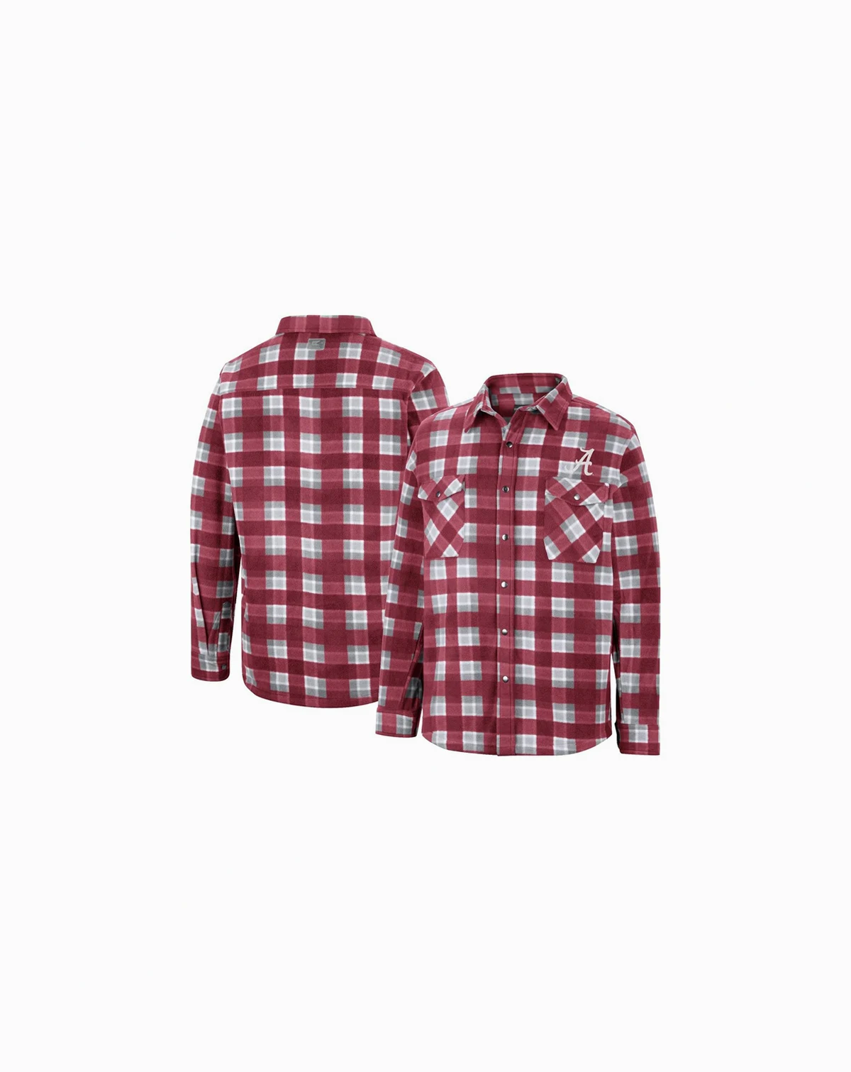 Men's Crimson, White Alabama Crimson Tide Ellis Plaid Full-Snap Shirt Jacket