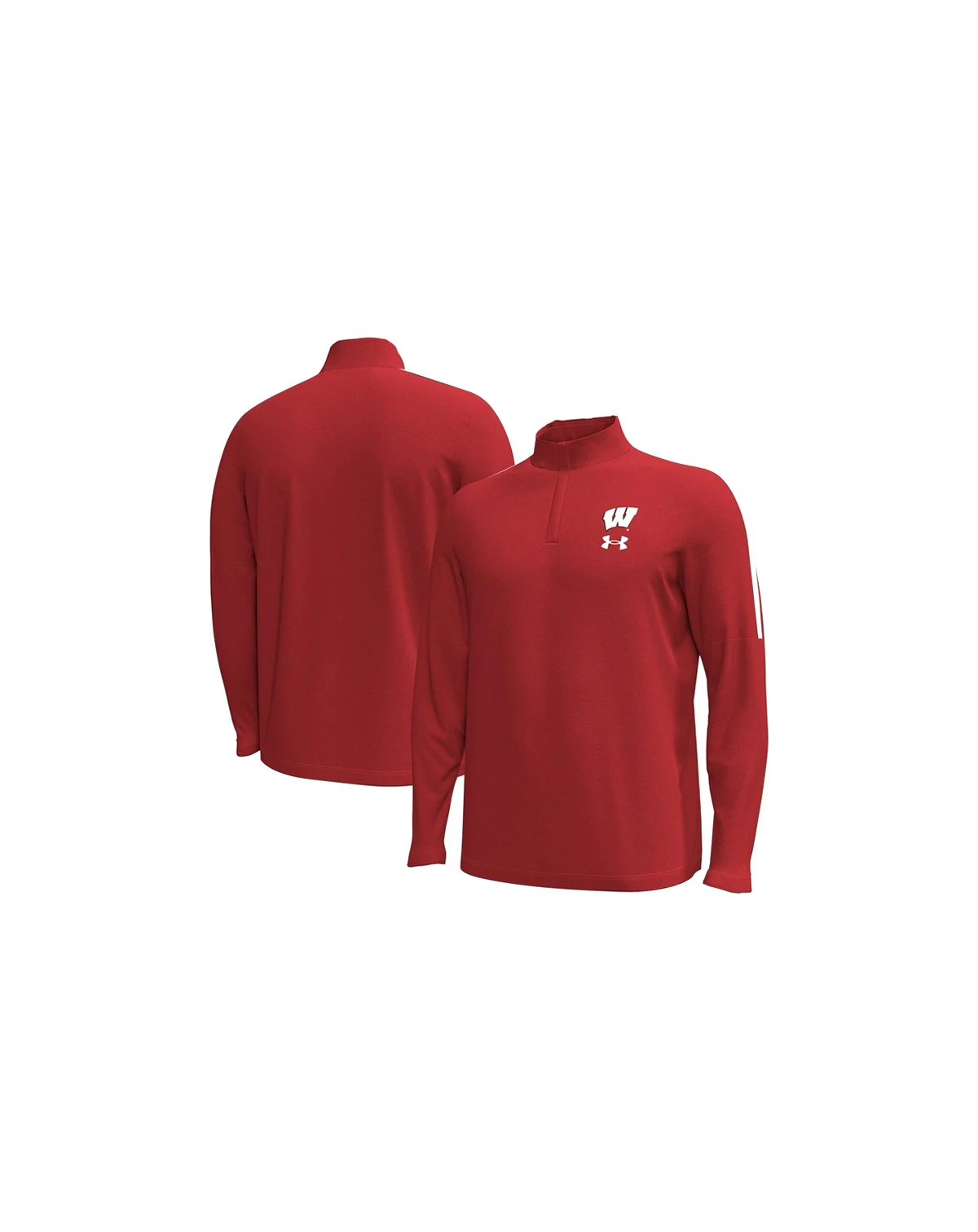 Men's Red Wisconsin Badgers Playoff Performance Quarter-Zip Jacket